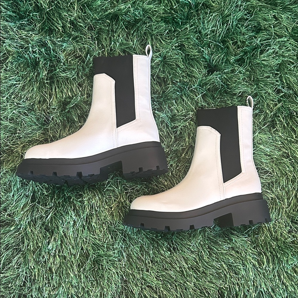 DV by Dolce Vita Black and White Combat Boots